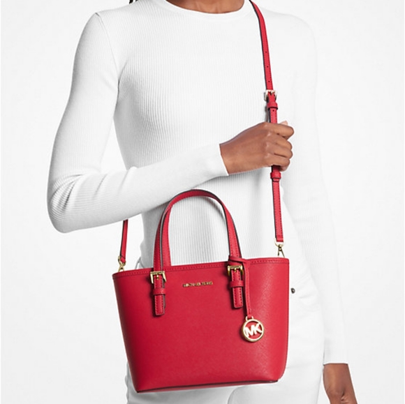 MK Michael KorsJet Set Travel XS Leather Top-Zip Tote Bag w/ MK GIFT BOX [NEW]